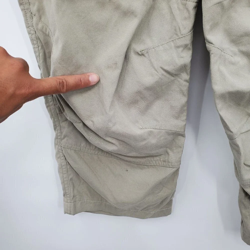 The North Face Hemp Canvas Outdoor Pants Hiking Sports Solid Small Mens Khaki